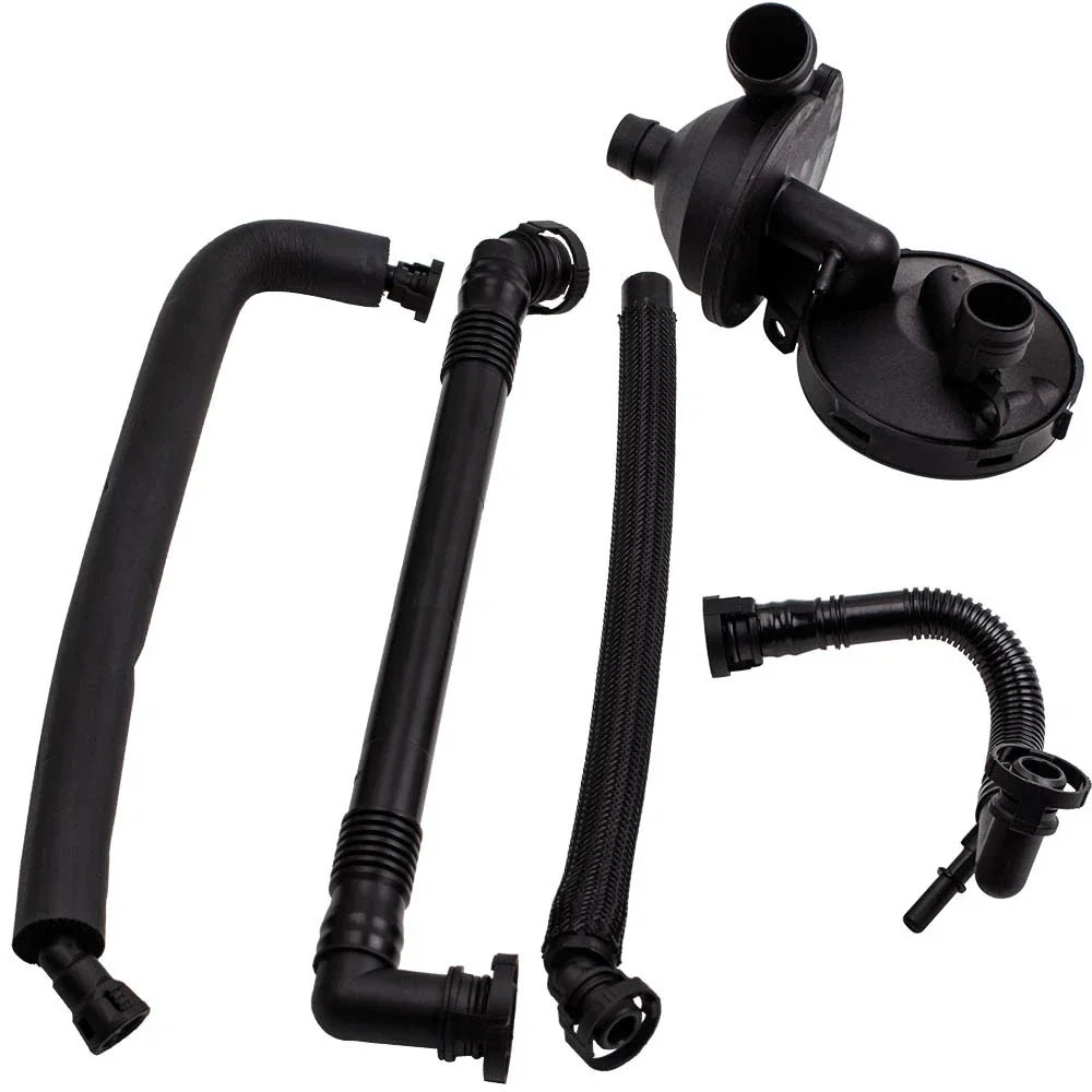5pcs Kit: PCV Crankcase Vent Valve + Breather Hose for BMW E38 E46 E53 E60 E83