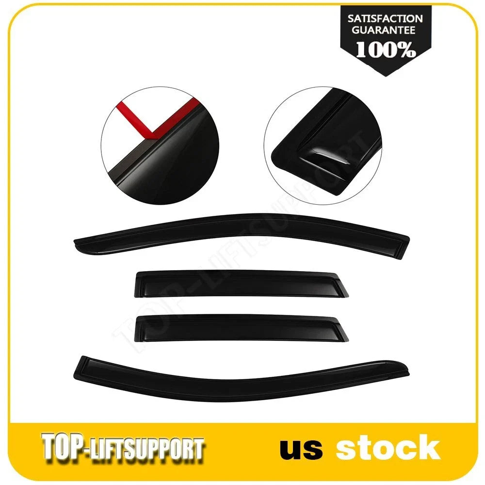 Wavy UV Window Visor Vent Shade Rain Guard for Lincoln MKX/Ford Edge (2007–2015)