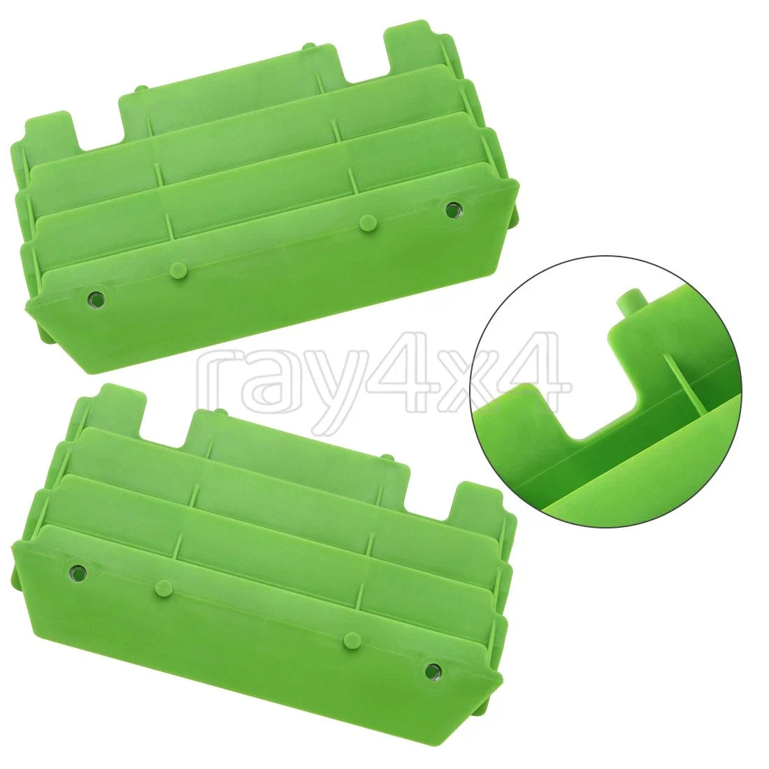 Set of 2 Green Radiator Shrouds for KX125 KX250 (1994–2005) 14037-1310-6W