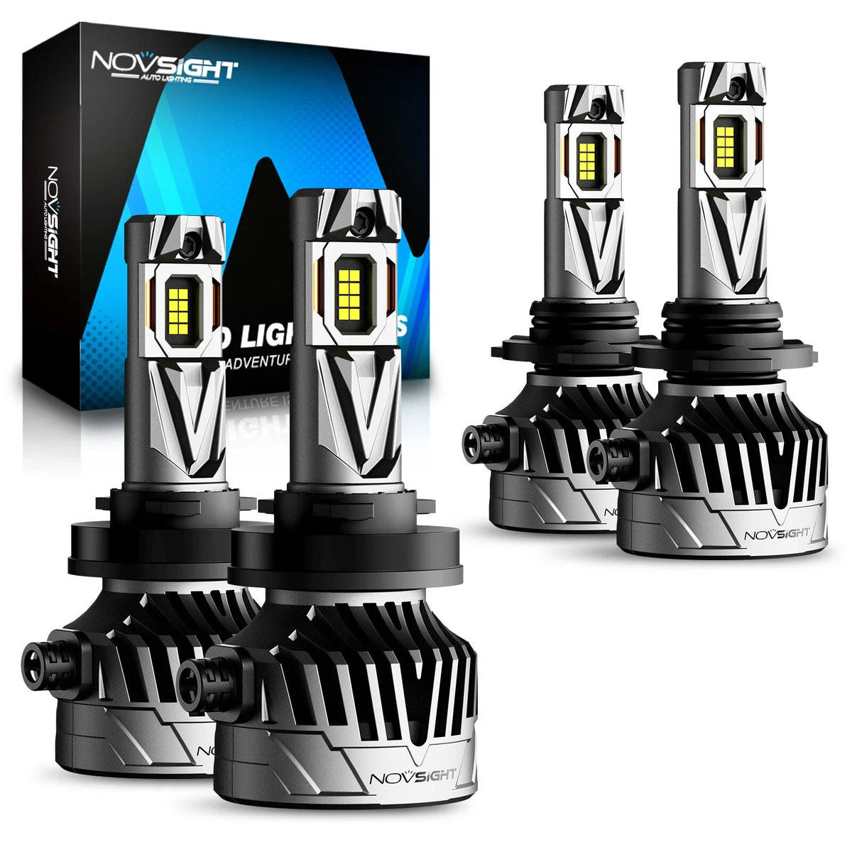 LED Headlight Kit 2X 9005 H11 for NOVSIGHT (6500K)