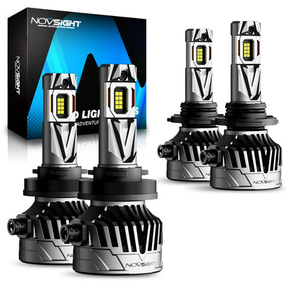 LED Headlight Kit 2X 9005 H11 for NOVSIGHT (6500K)