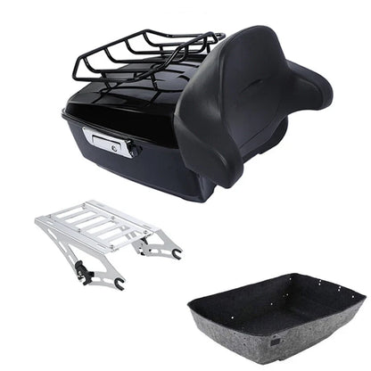 Top Rack Mount Trunk Wrap Backrest for Harley Touring Road Glide 2014-2026