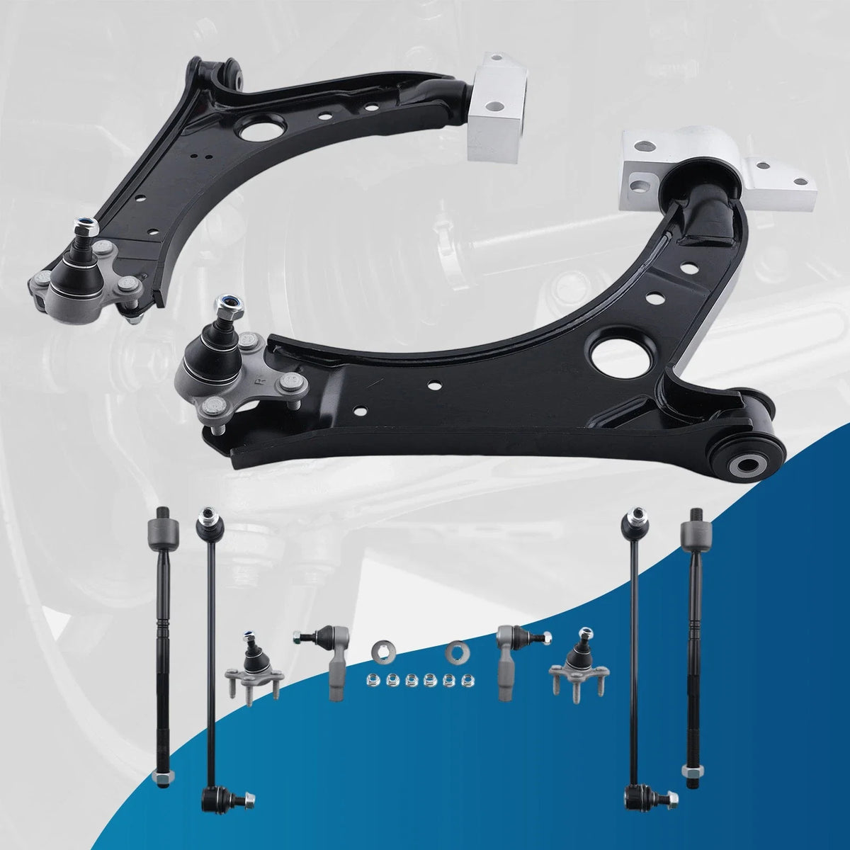 Front Lower Control Arms with Tie Rods for Golf Jetta (2006–2014)