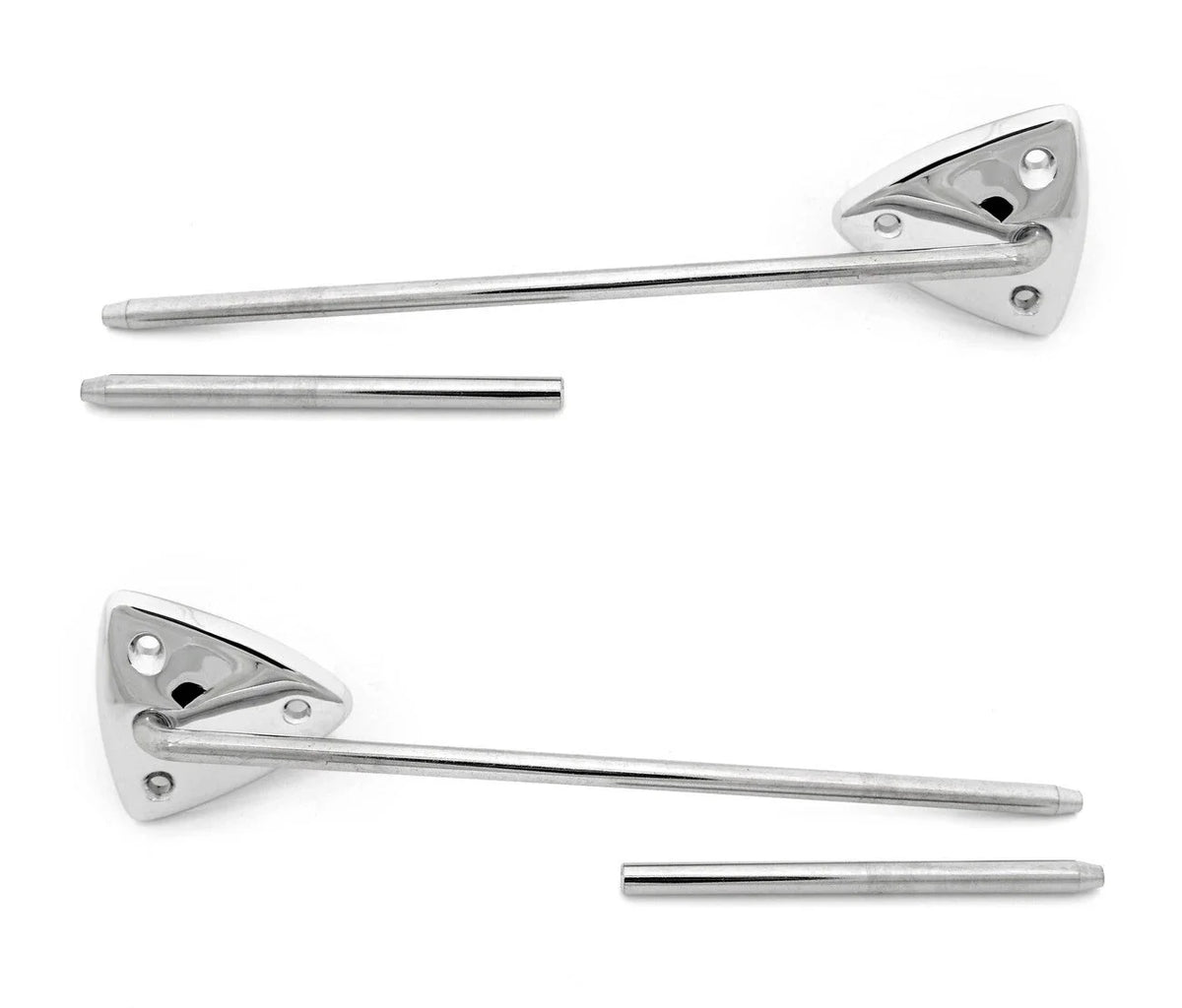 Chrome Interior Sun Visor Brackets for Mercury Cougar (1967–1968)
