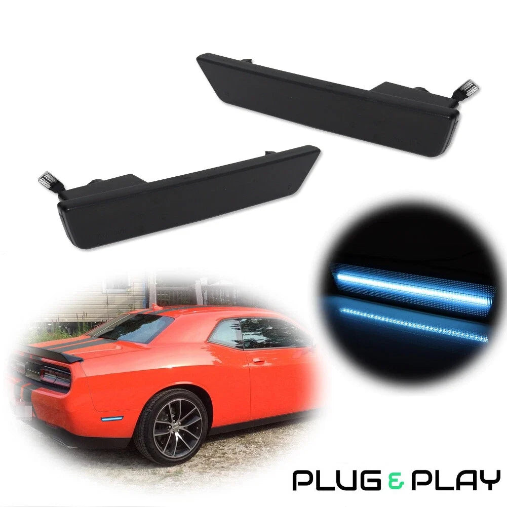 2Pcs LED Side Marker Lights for Dodge Challenger (2008–2014)