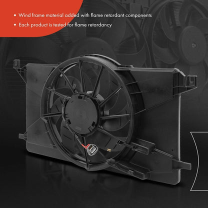 Cooling Fan Assembly & Shroud for 2012-2018 Ford Focus