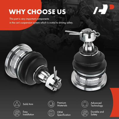 2X Front Ball Joints for Acura EL 1997-2000 / Honda Civic 1992-2000