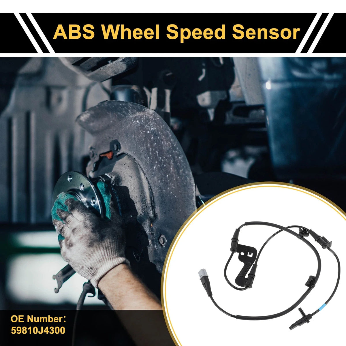 ABS Wheel Speed Sensor No. 59810J4300 for Kia Celesta (2016) Front Left