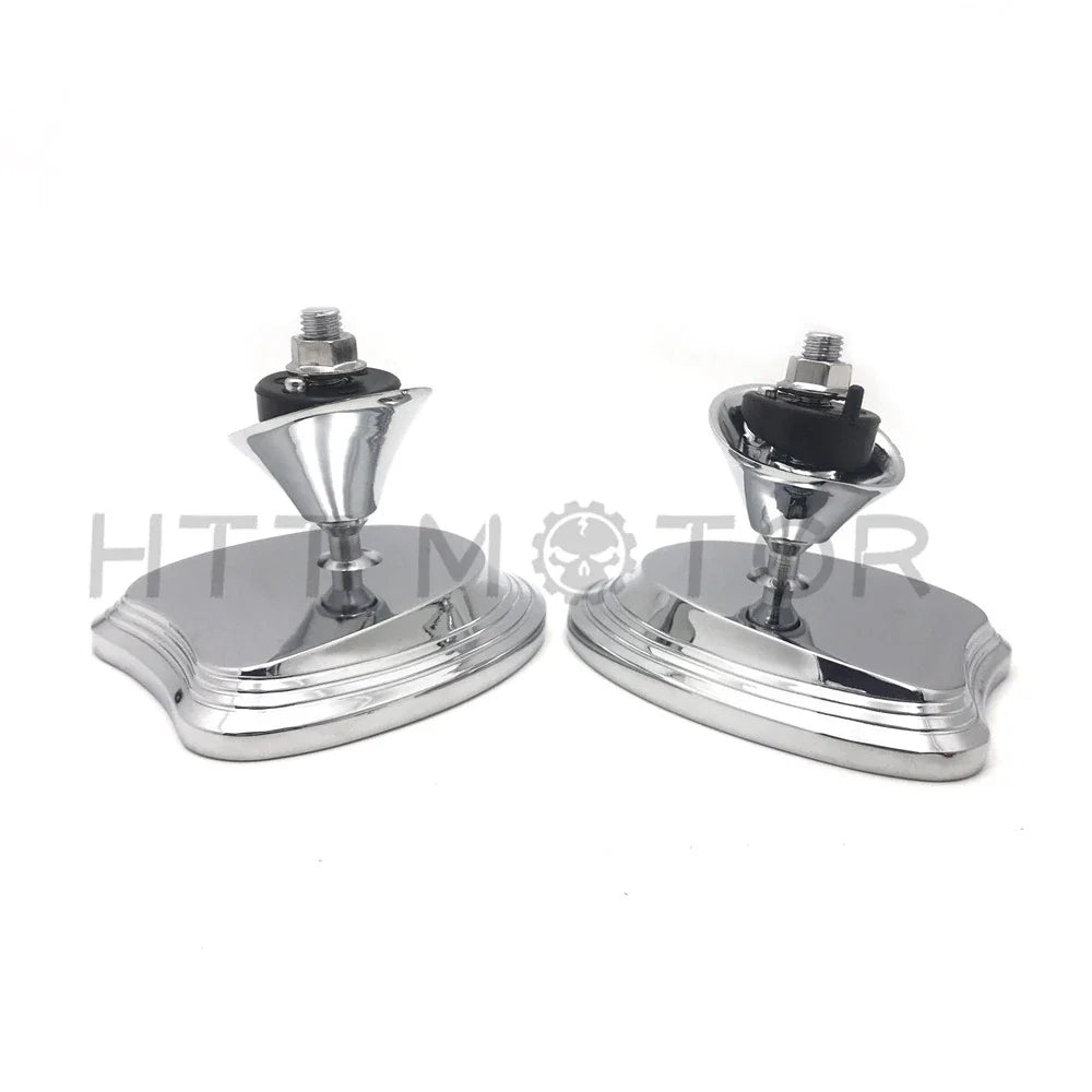 Chrome Rearview Fairing Mount Mirrors for Touring Harley FLHX FLHT 2014-2023