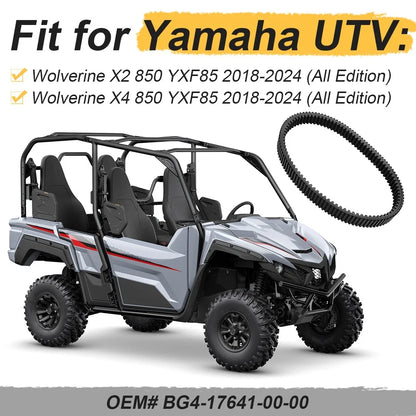 Drive Belt for Yamaha Wolverine 850 YXF85 X2 X4 (2018–2024) BG4-17641-00-00