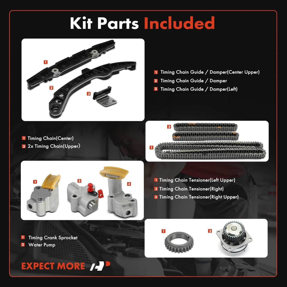 Timing Belt & Water Pump Kit for Murano (2013-2014) Maxima (2009-2014)