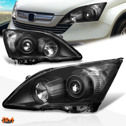 Replacement Projector Headlight with Black Housing for Honda CR-V 2007-2011