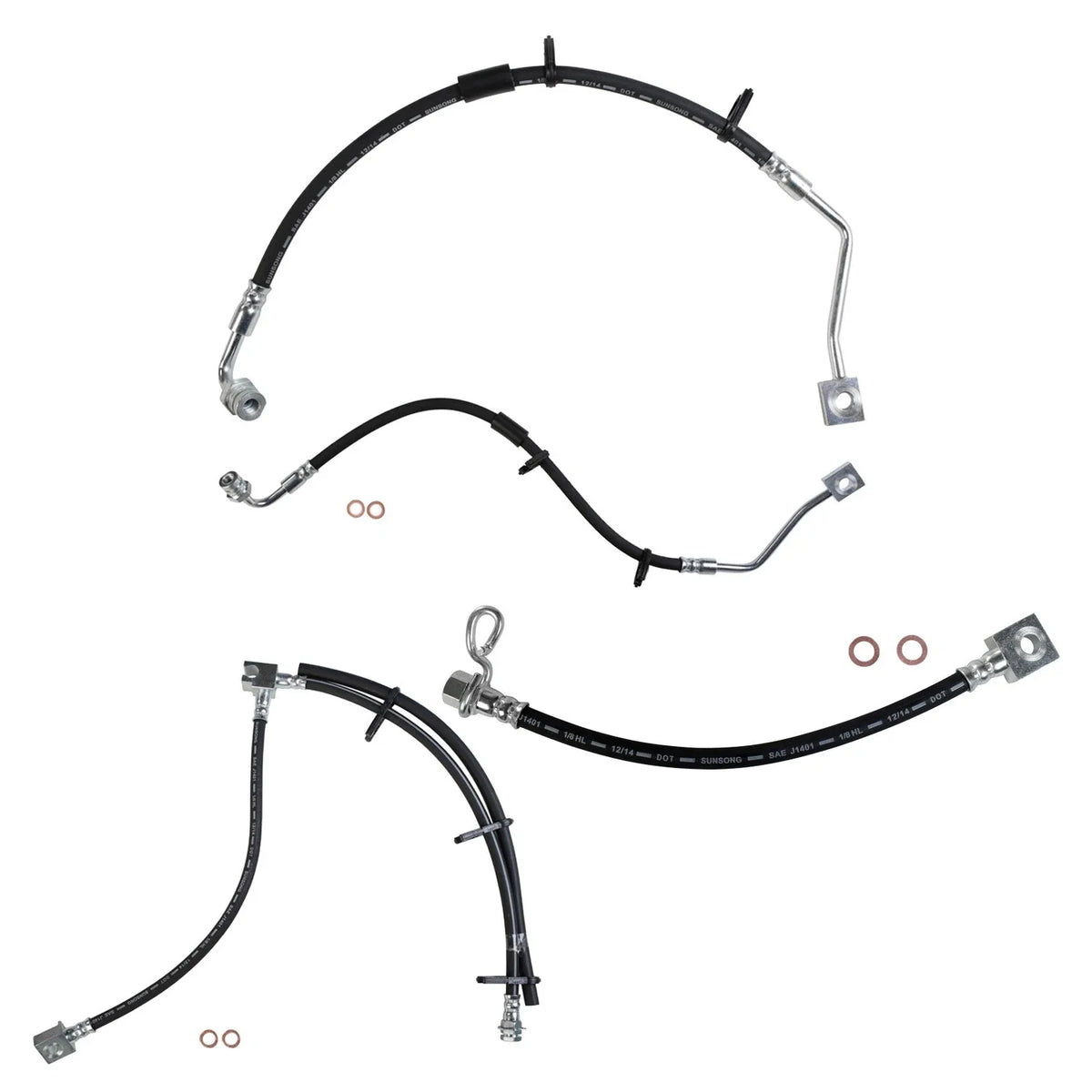 Sunsong Brake Hydraulic Hose Kit for E150 E250 E350 (2000–2014)