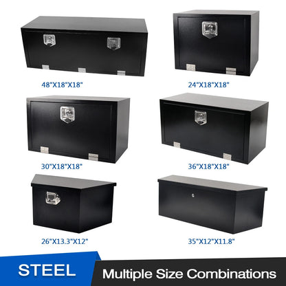 Steel Tool Box Set for Pickup Truck - 2 Units (24" 26" 30" 35" 36" 48")