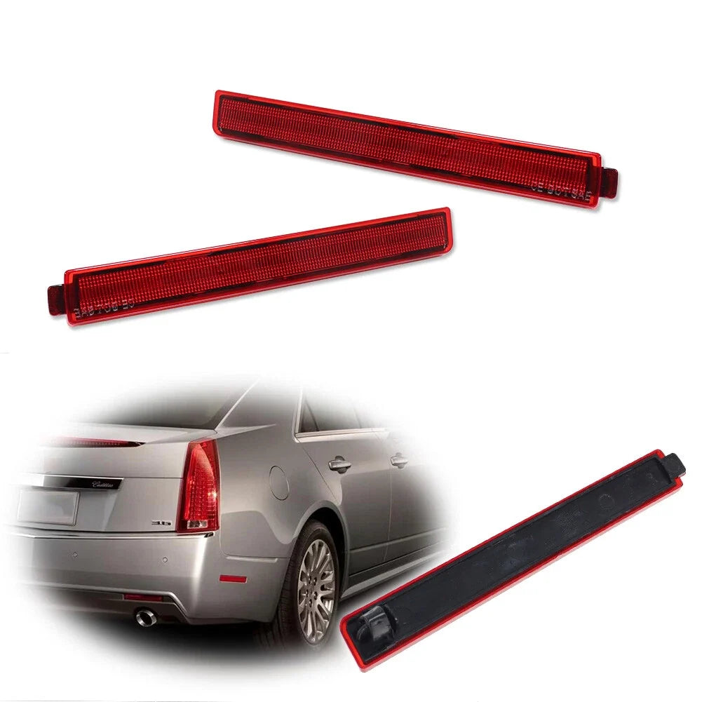 Set of 2 Red Rear Bumper Side Marker Reflectors for CTS (2008–2013)