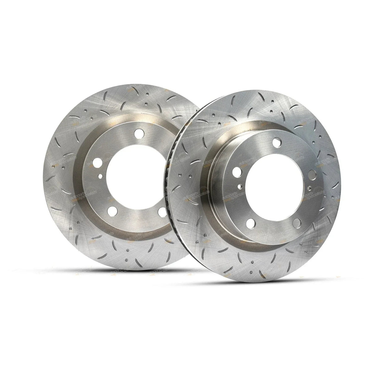 Pair of Slotted Front Disc Rotors for Landcruiser URJ202R 2007-2015