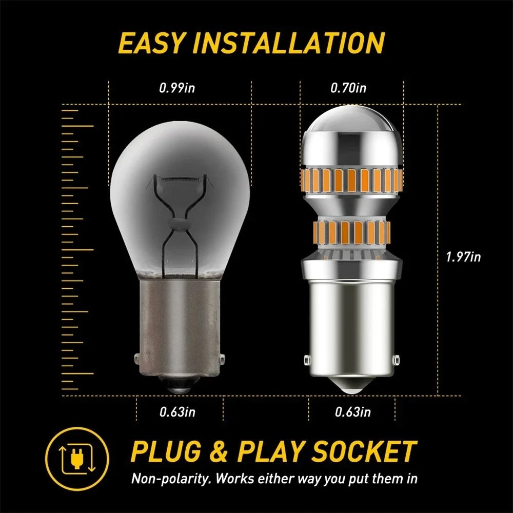 Rear LED Turn Signal Bulbs 1156 7506 - Set of 2