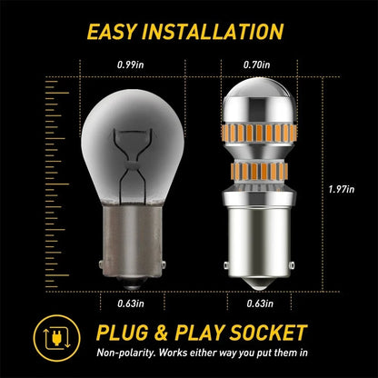 Rear LED Turn Signal Bulbs 1156 7506 - Set of 2