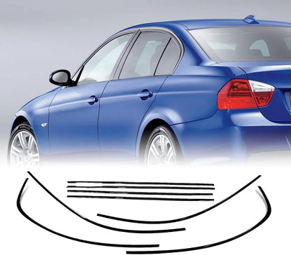 Window Sill Trim Strips Set of 4 in Gloss Black for BMW 3 Series E90 2006-2012