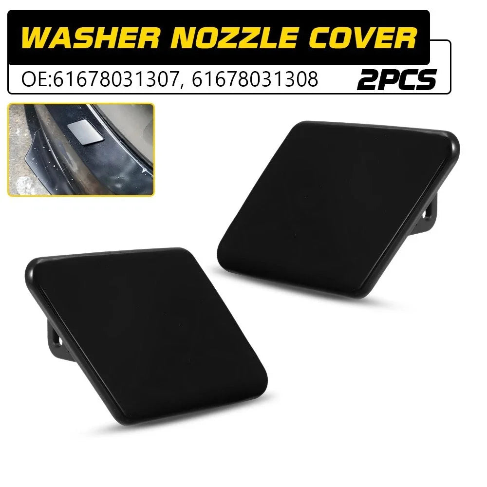 2X Bumper Headlight Washer Nozzle Cover Cap for BMW 3 Series E90 E91 (2006–2008)