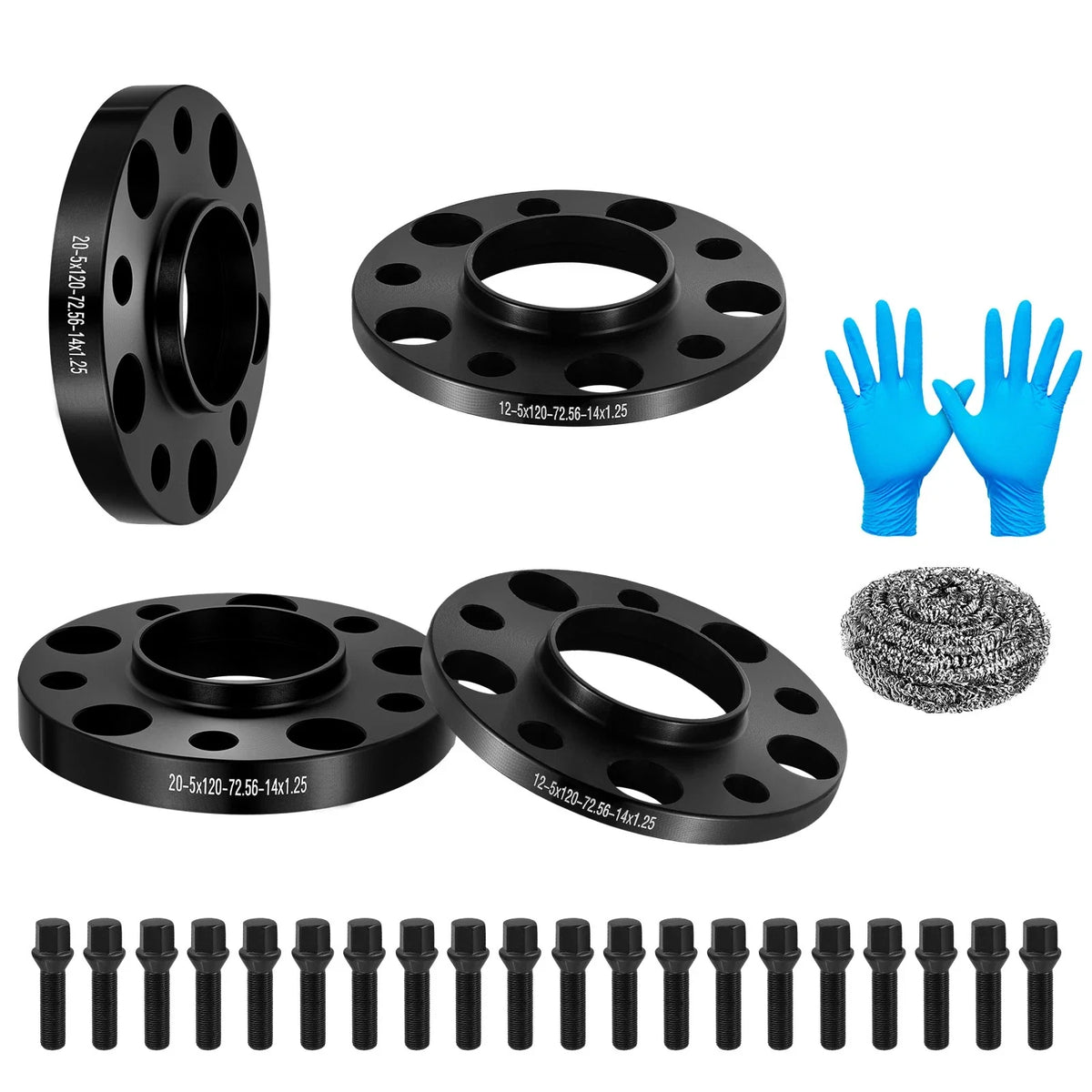 4Pc 12mm & 20mm Hubcentric Wheel Spacers for BMW 650i Gran Coupe (2013–2016)
