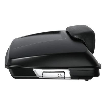 Matte Black Razor Trunk Backrest Pad Mount Rack for Harley Touring (2014–2026)