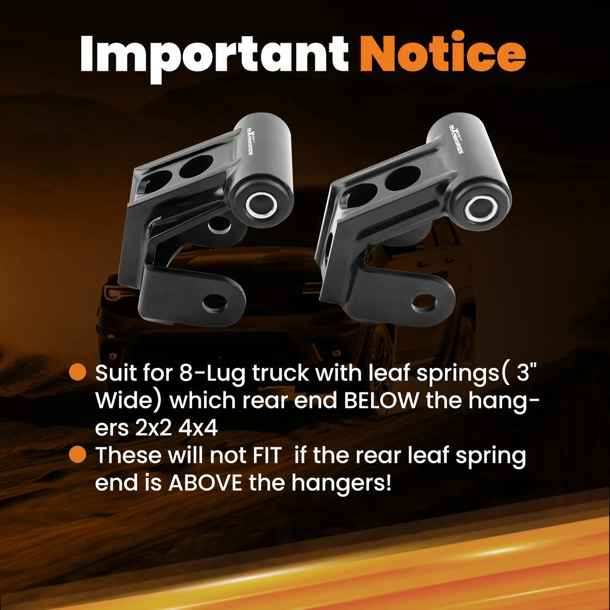 2" Drop Leveling Kit Shackles for Dodge Ram 2500 3500 2003-2013