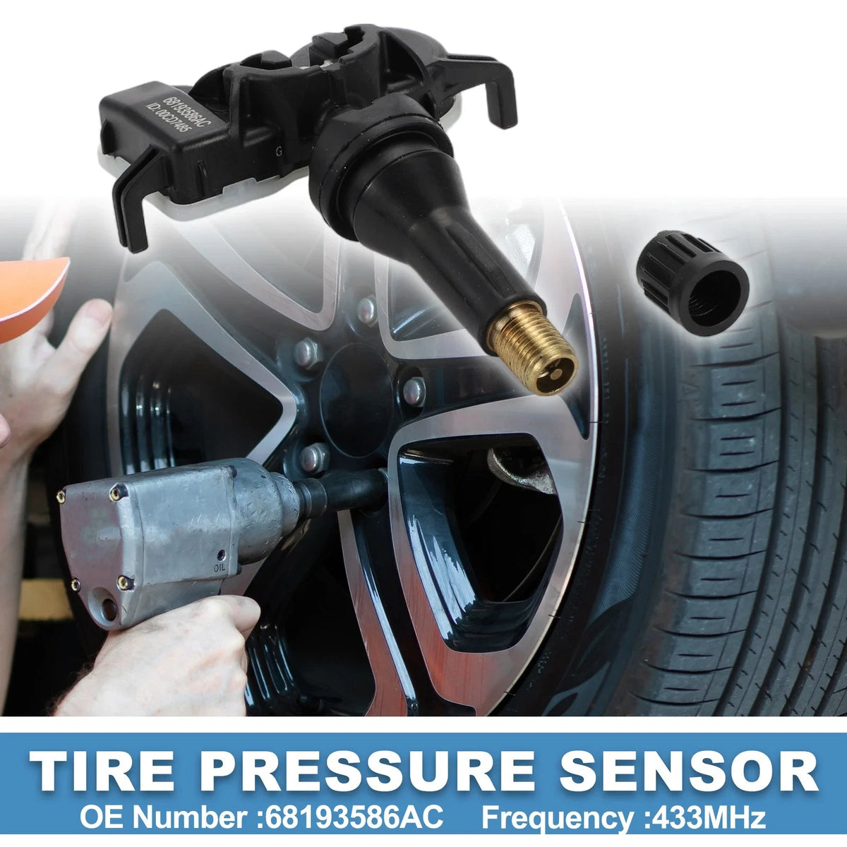 Tire Pressure Sensor 68193586AC for Jeep Renegade (2015–2016) 433MHz