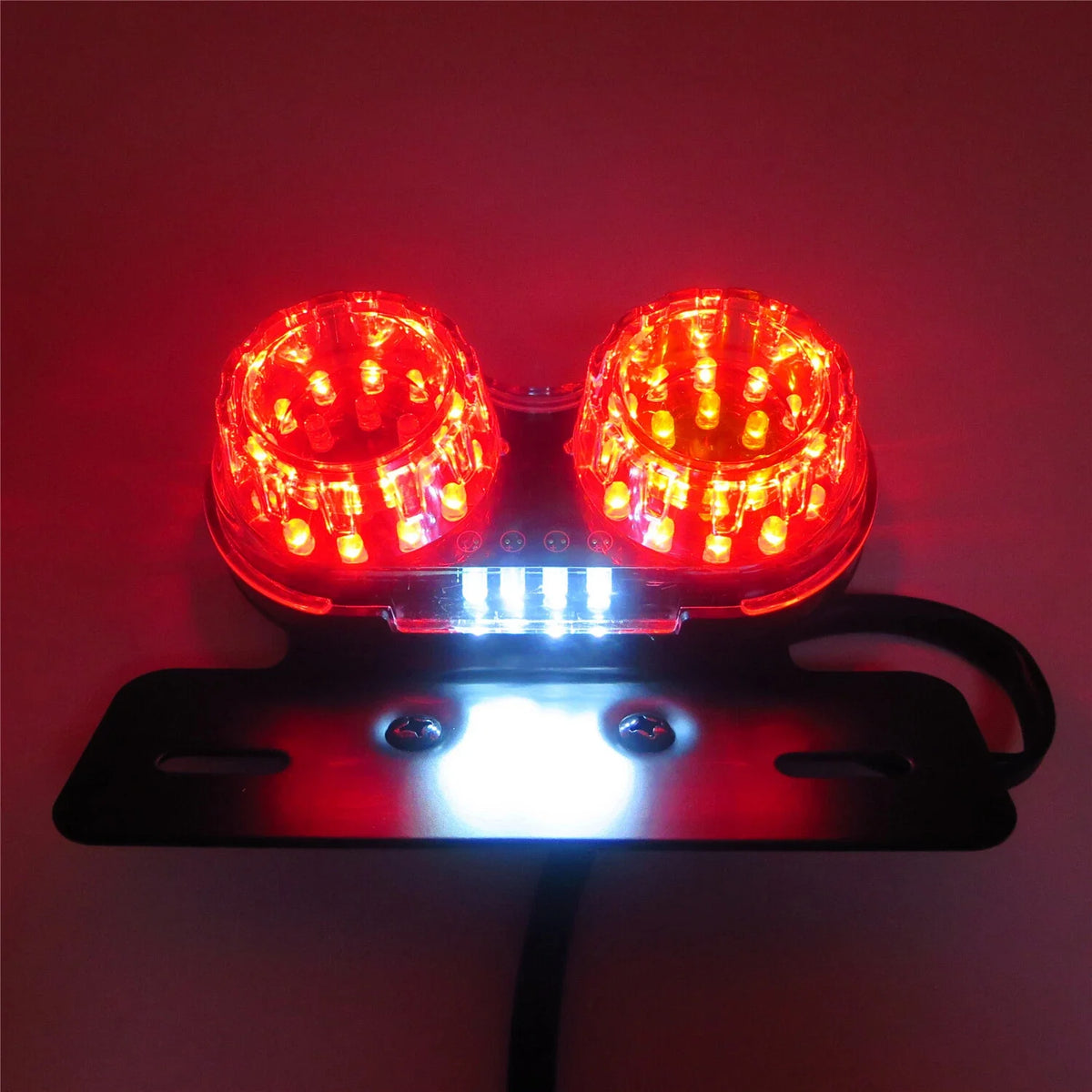 Dual LED Cat Eye Taillight 40W for Universal Motorcycle