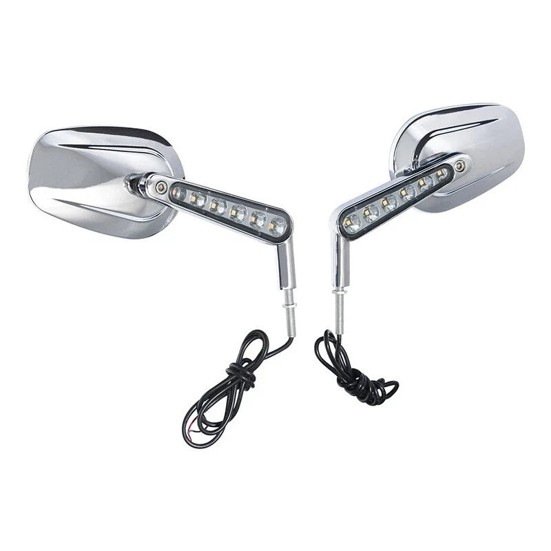 Rear View Mirrors & Chrome LED Turn Signals for Harley V Rod VRSCF 2007-2017
