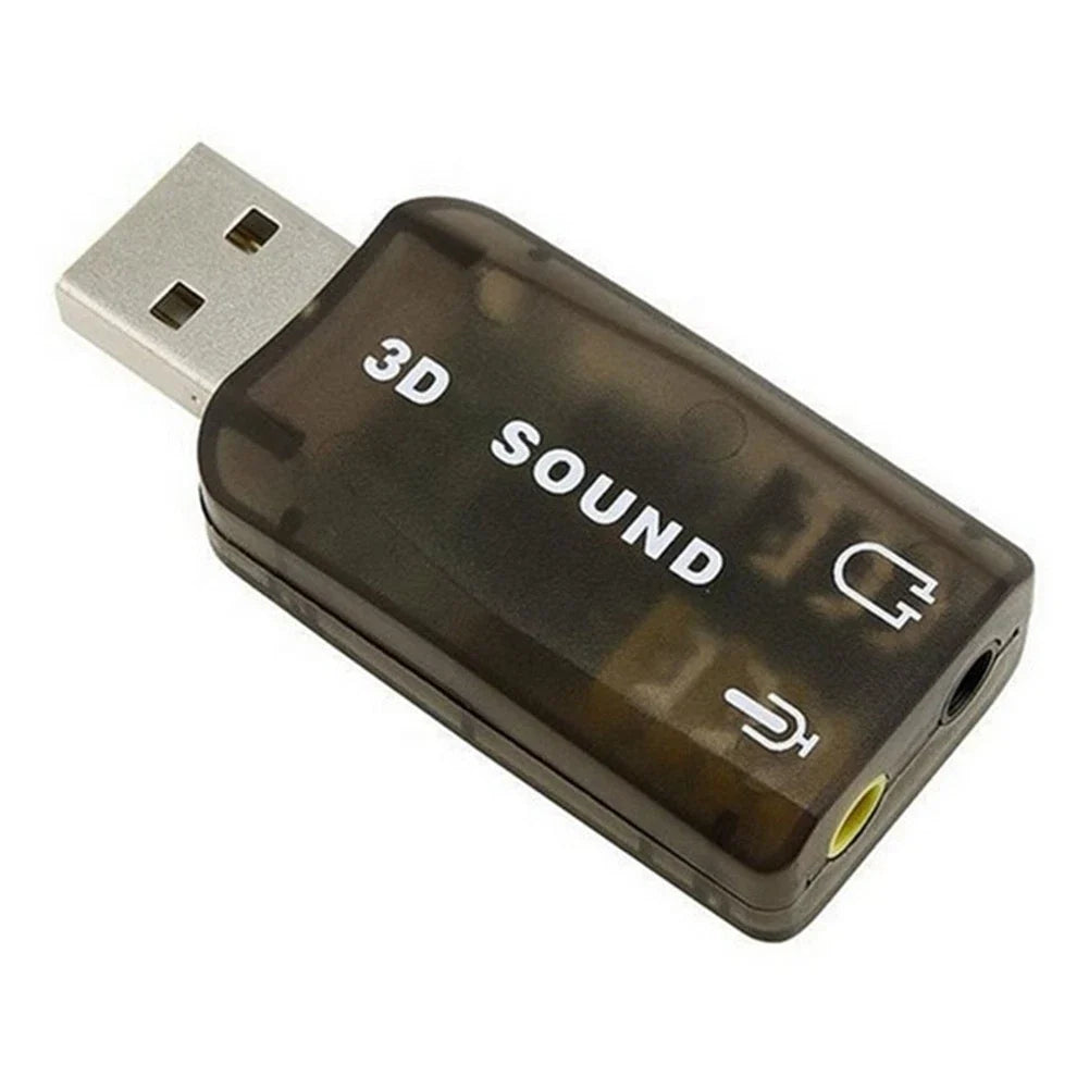 USB Sound Card for Compact Portable Audio Interface (5.1 Channel)