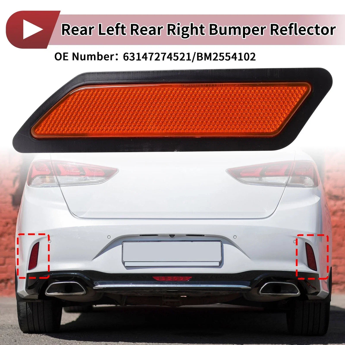 1 Pc Driver Side Reflectors for BMW 320i Bumper (2013-2015)