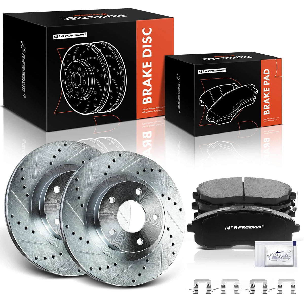 Front Drilled Brake Rotors & Ceramic Pads for Nissan Altima (2002–2006)