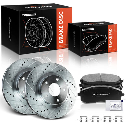Front Drilled Brake Rotors & Ceramic Pads for Nissan Altima (2002–2006)