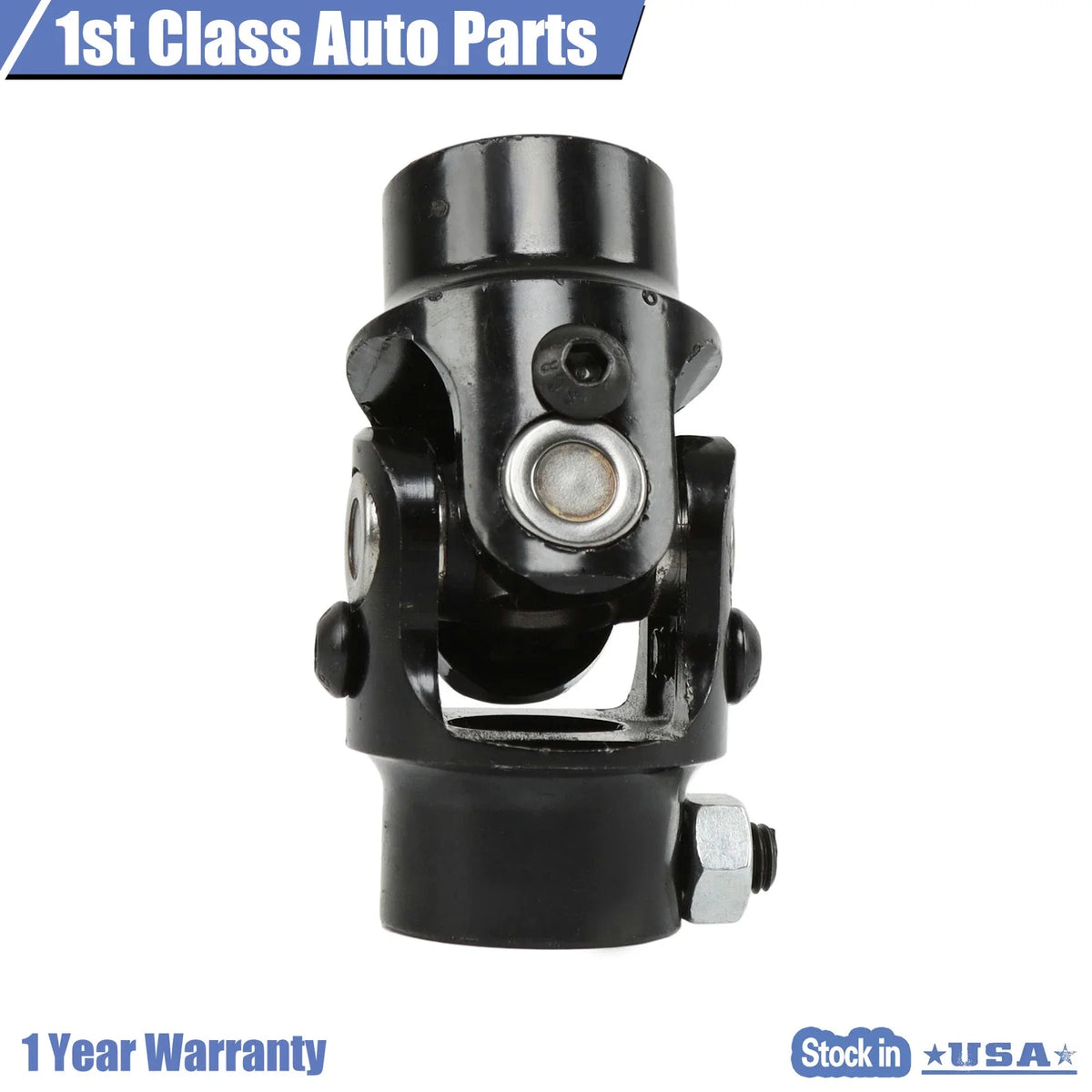 Black Manual Steering U Joint for Ford Bronco (1966–1975) 3/4-36 Spline X 3/4" DD