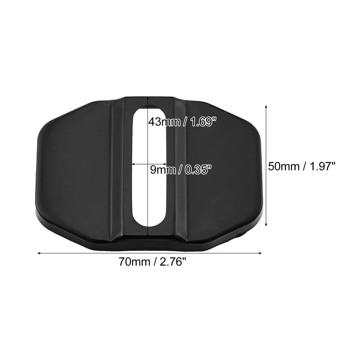 Door Lock Latch Covers Protector Set - 4 Stainless Steel for Dodge