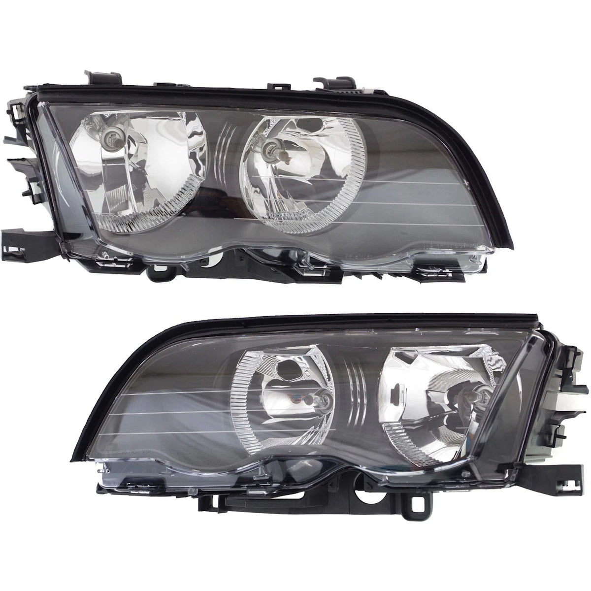 Set of 2 Halogen Headlights for BMW 323i (1999–2000) w/ Bulbs
