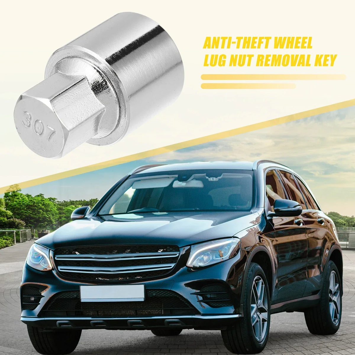 307 Wheel Lock Lug Nut Set with Protector Socket for Benz