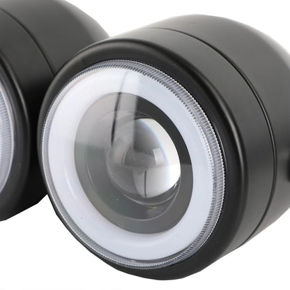 Twin Headlight Assembly in Black for Universal Motorcycle