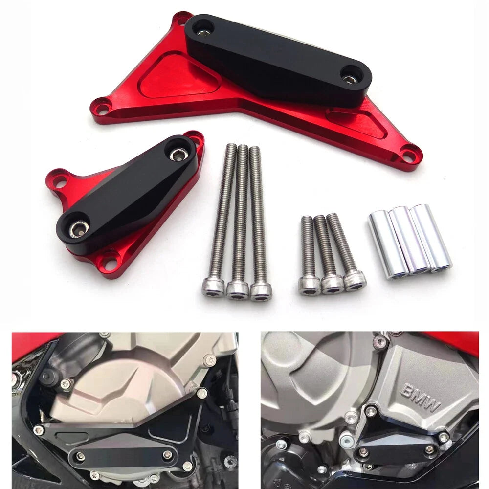 Red Stator Cover Engine Slider Protector for BMW S1000XR 2015-2017
