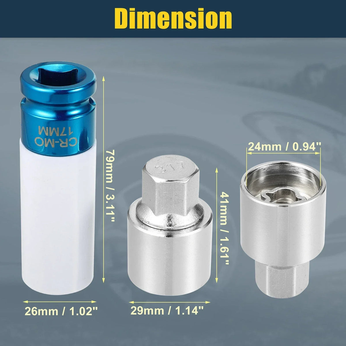 317 Wheel Lock Lug Nut Set for Mercedes Benz with Protector Socket