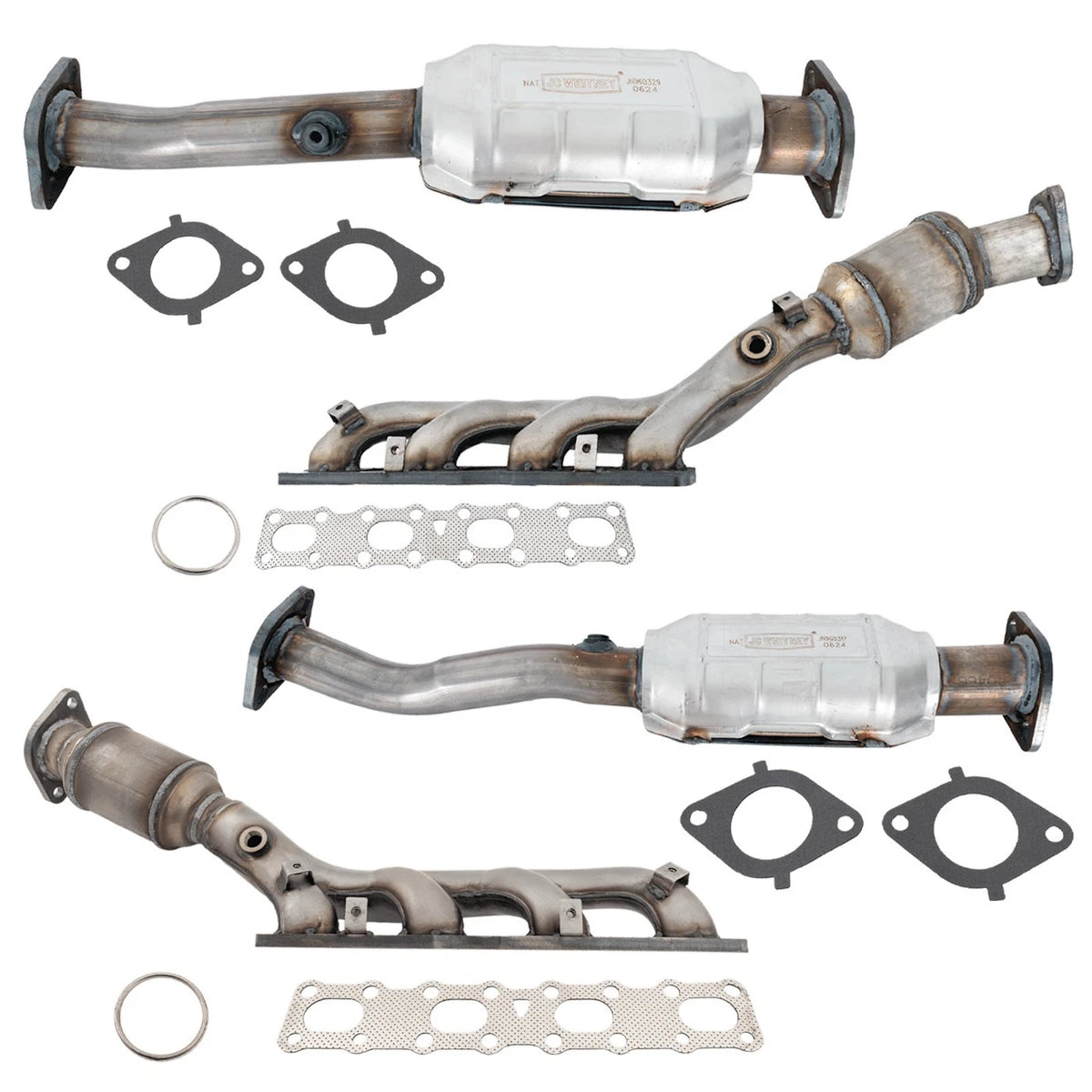 Catalytic Converters Set of 4 for
