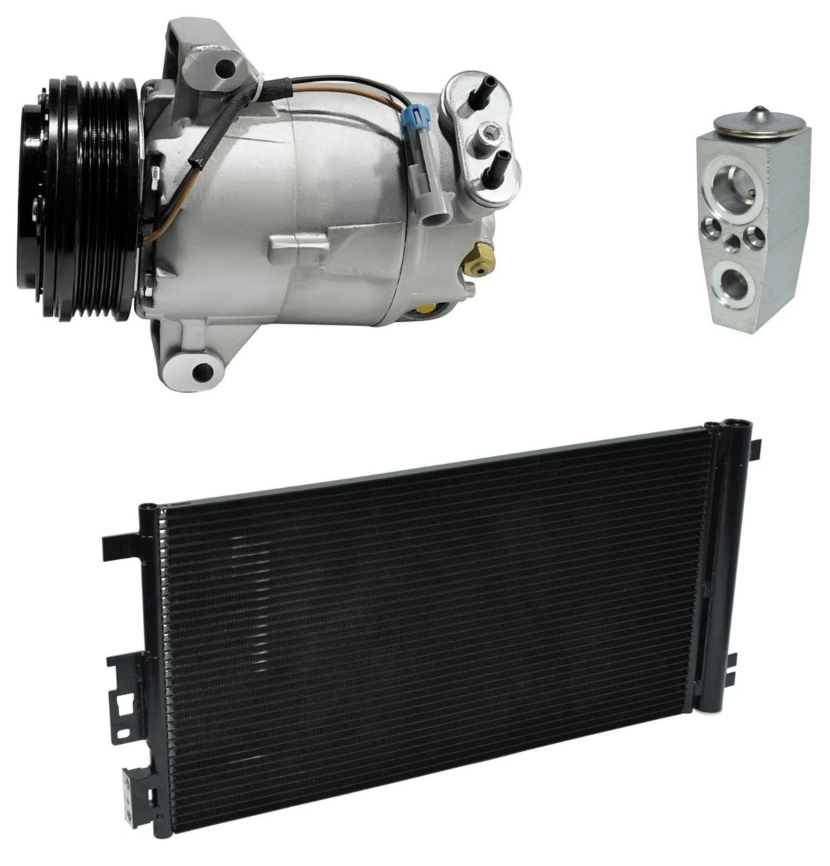 A/C Compressor Kit With Condenser for Chevrolet Malibu 2.2L (2007–2007)