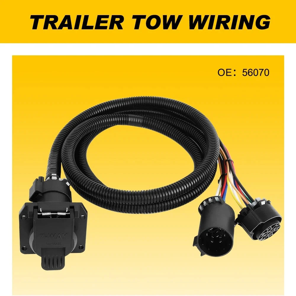 Trailer Wiring Harness Kit 7 Pin for Dodge RAM, Ford F150-F550