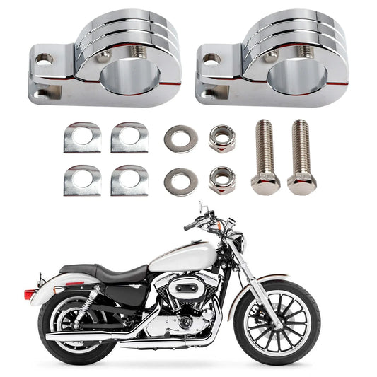 1.25" Engine Crash Bar Foot Peg Mount Clamp for Harley Dyna