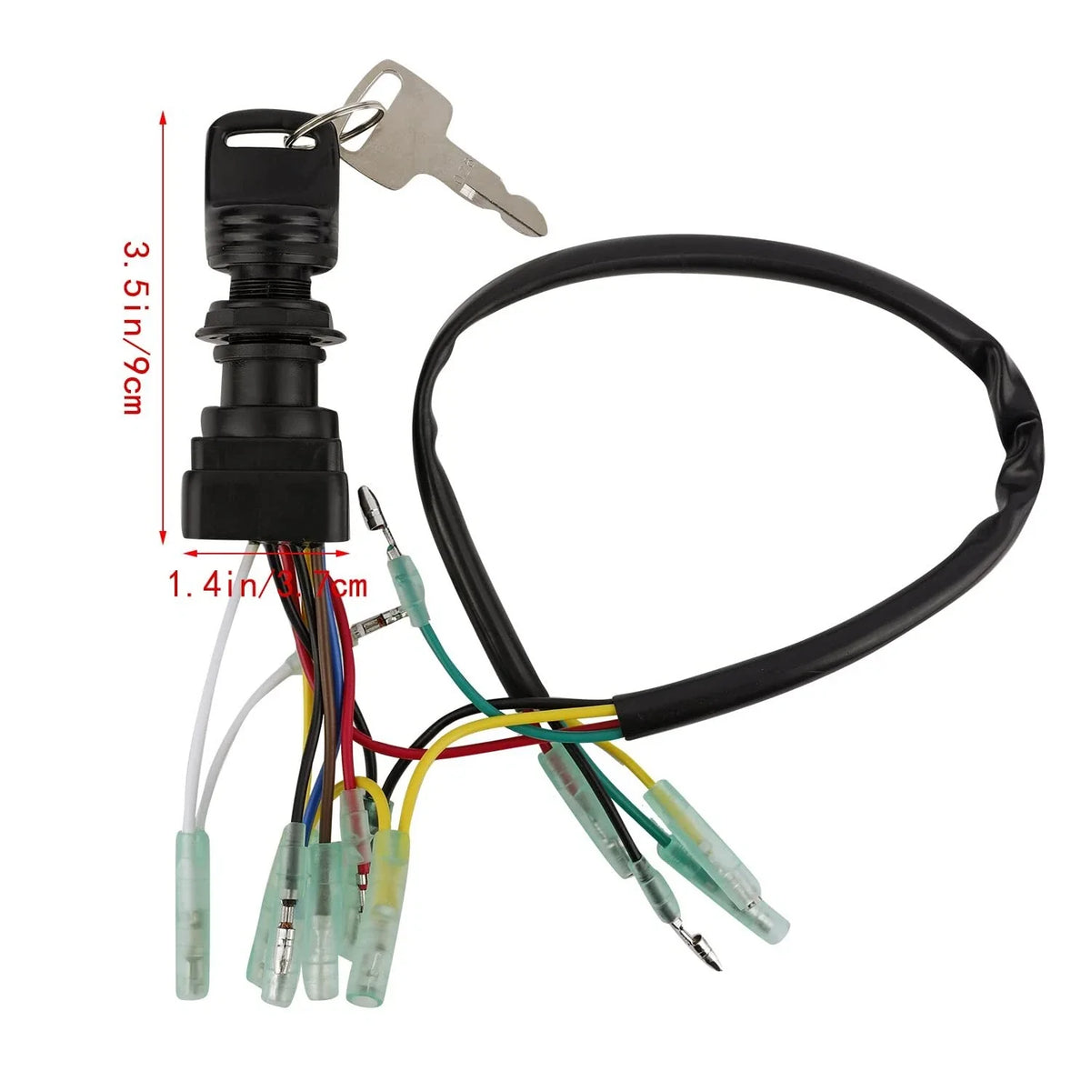 Ignition Switch Key Assembly for Yamaha Outboard Motor Control Box (703-82510-45-00)