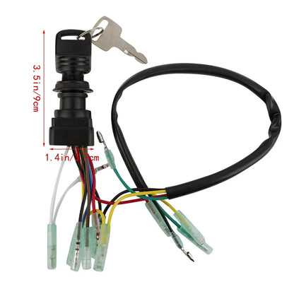 Ignition Switch Key Assembly for Yamaha Outboard Motor Control Box (703-82510-45-00)