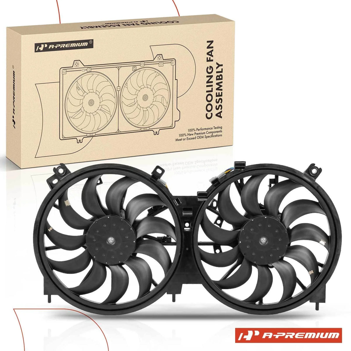 Dual Cooling Fan Assembly for Nissan Murano (2009–2014) Quest (2011–2017)