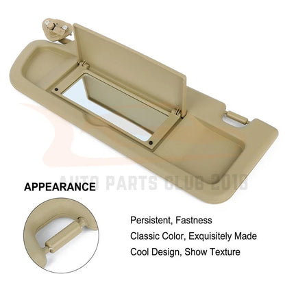 Left Sun Visor for Honda Civic 2006-2008 - Driver Side, Pearl Ivory Tan