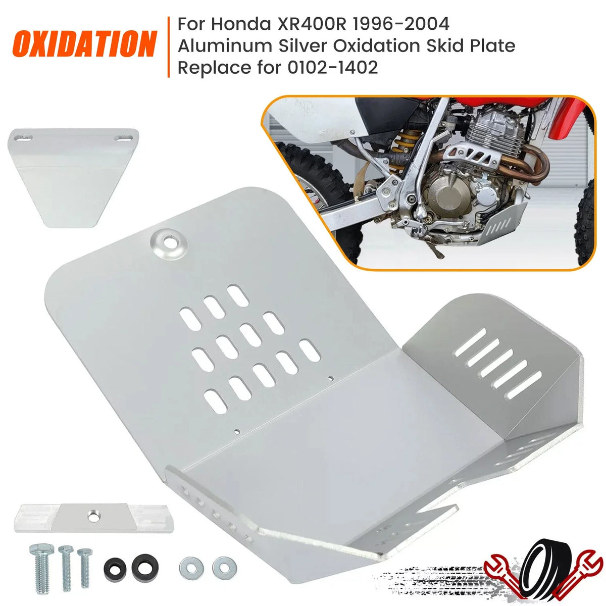 Skid Plate for Honda XR400R (1996–2004) - Strong & Lightweight